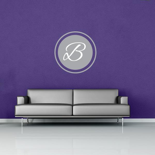 Circle with Initial Wall Decal