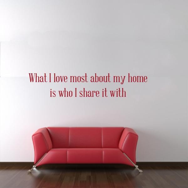 Love Home Quote Wall Decal | Wall Decal World