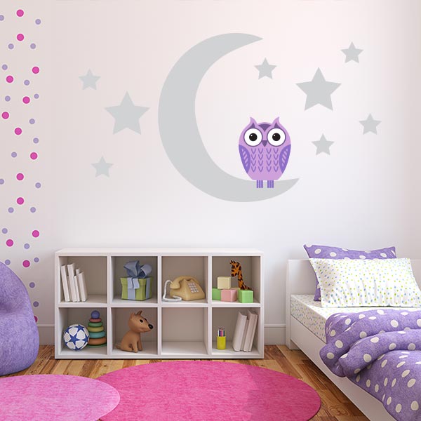 Nursery: Owl Brothers Dry Erase - Removable Wall Adhesive Decal